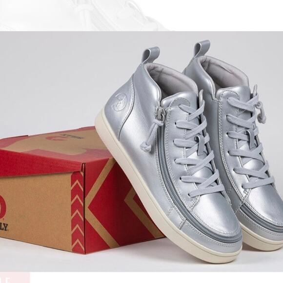 BILLY adaptive silvers sneaker lace mid top size 7 NWT - Picture 2 of 16